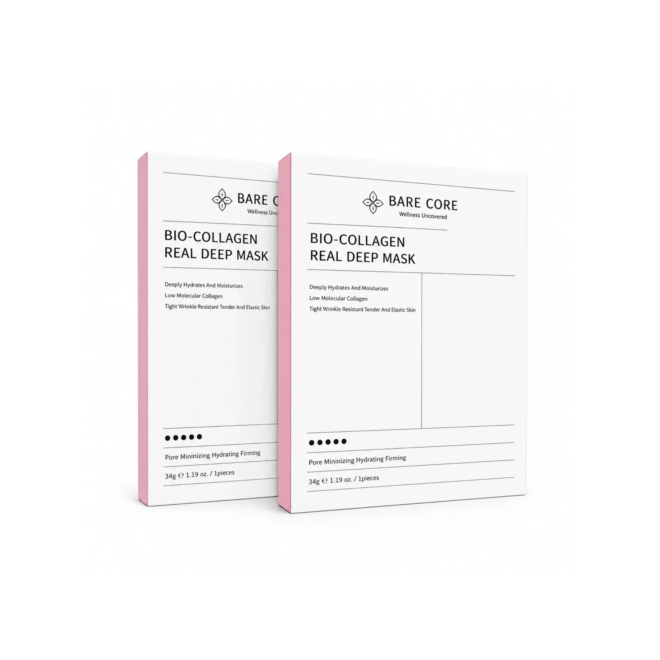 Bio-collagen real deep mask skincare product boxes for hydrating and firming facial treatment